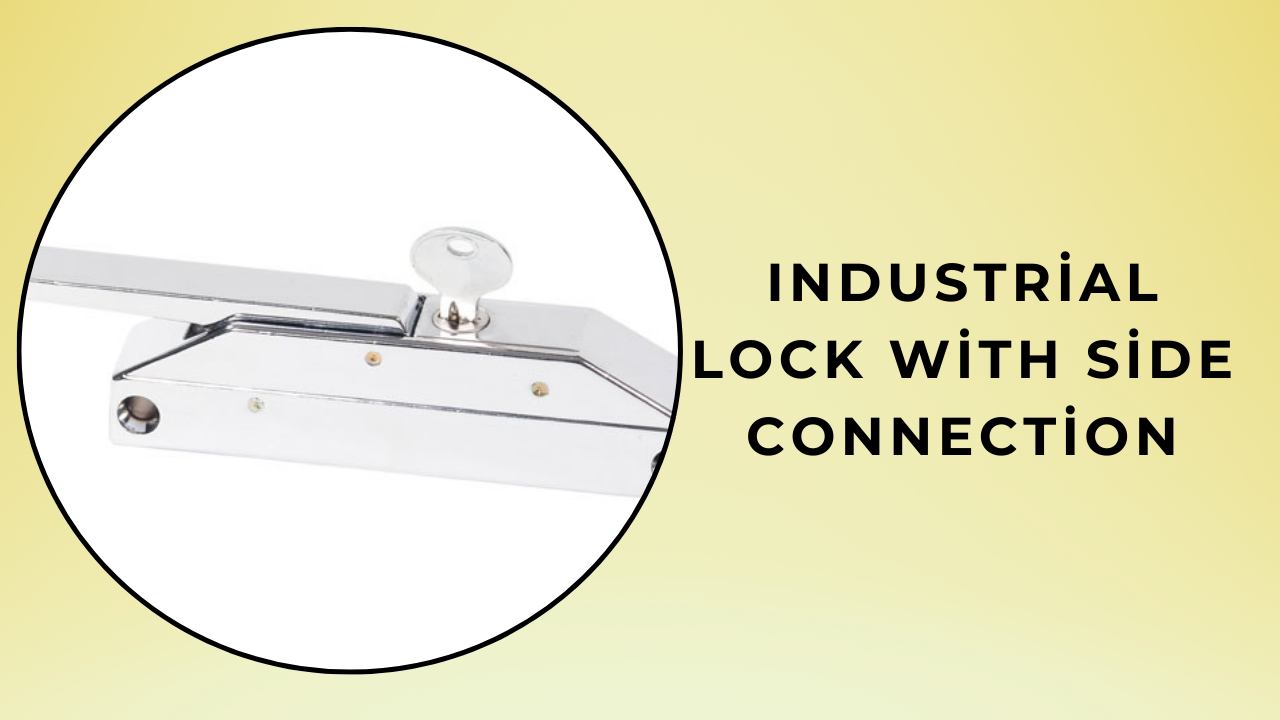 Industrial lock with side connection