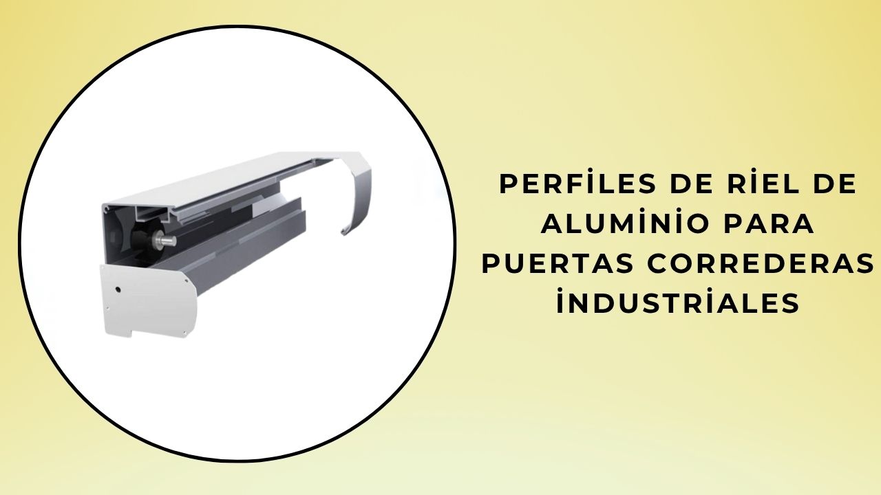 Perfiles de rieles de aluminio para puertas correderas industriales